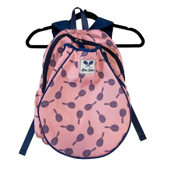 Ame & Lulu Tennis Racquet Backpack Girls Pink Blue Pickleball Sporty - Picture 1 of 8